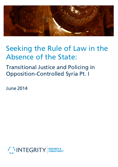 Integrity report transitional justice and policing in opposition controlled syria pt i english  png