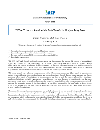 Ivory coast cash transfer evaluation %28by sharon truelove and michael watson%29 png