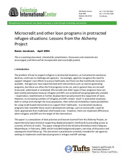 Jacobsen microcredit and other loan programs in protracted refugee situations lessons from the alchemy project%2C png