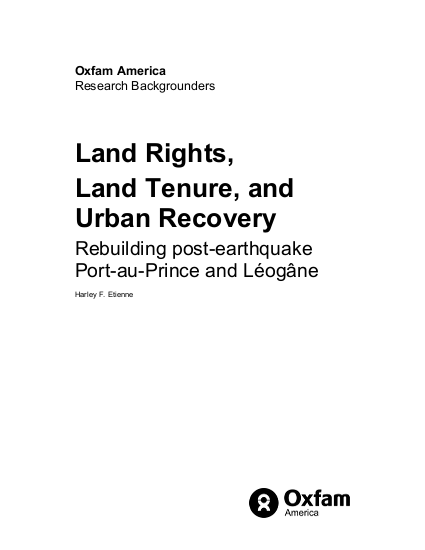 Land rights land tenure and urban recovery png