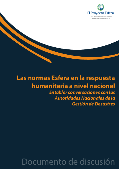 Las normas esfera en la respuesta humanitaria a nivel nacional png