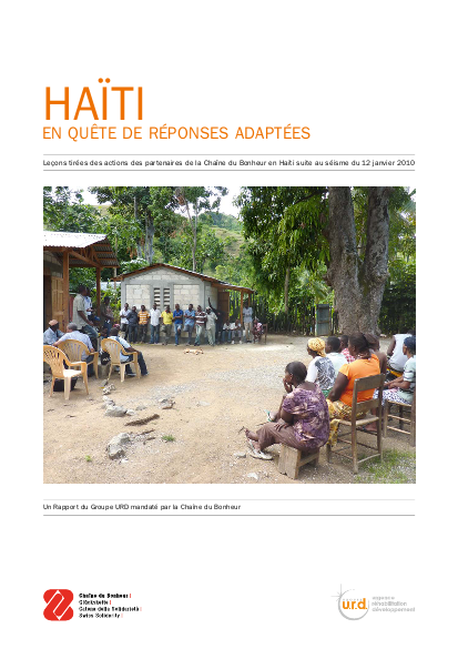 Lecons tirees des actions des partenaires de la chaine du bonheur en haiti suite au seisme du 12 janvier 2010 png