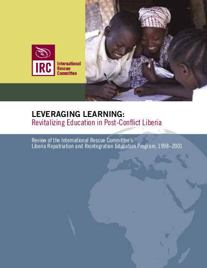 Leveraging learning irc liberia education png