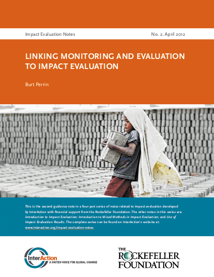 Linking monitoring and evaluation to impact evaluation png