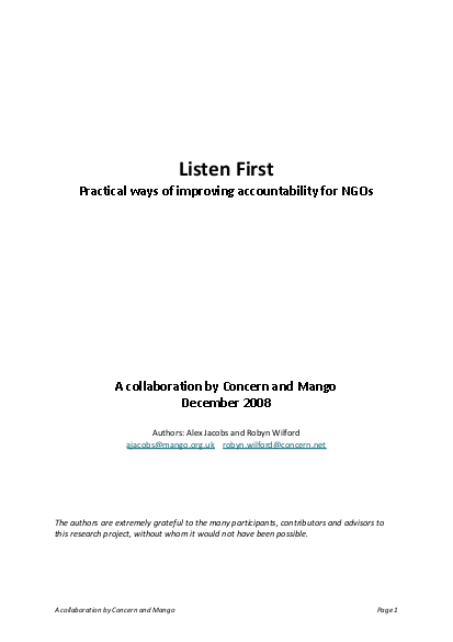 Listen first report practical ways of improving ngos accountability png