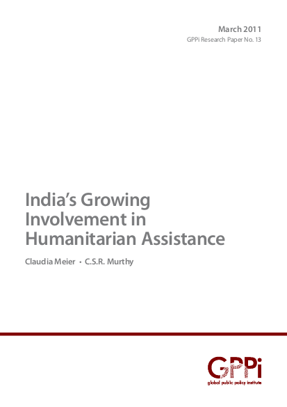 Meier murthy 2011 india growing involvement humanitarian assistance gppi png