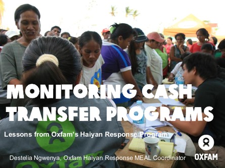 Monitoring cash transfer programmes lessons from oxfam%27s haiyan response png