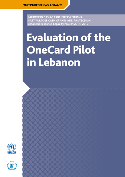 Multipurpose cash grants onecard evaluation lebanon png