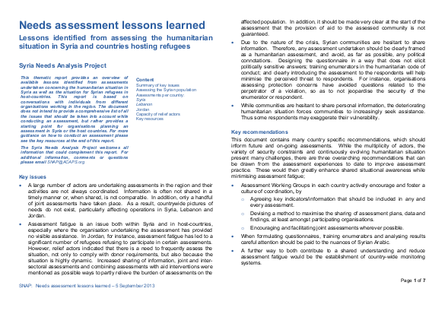 Needs assessment lessons learned september 2013 png