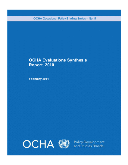 Ocha evaluations synthesis report 2010 latest png