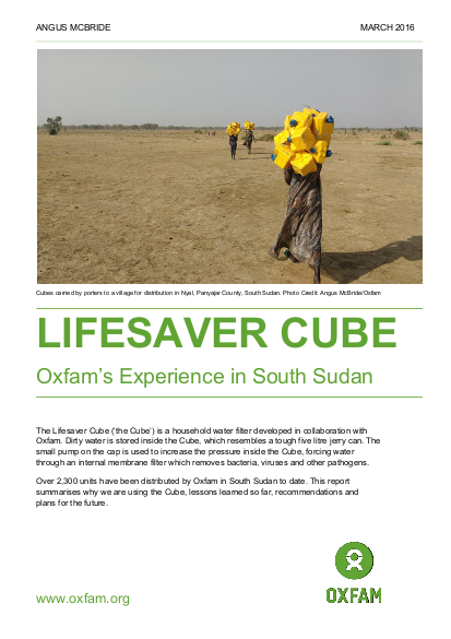 Oxfam lifesaver cube south sudan review 310816 en png