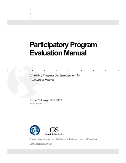 Participatory program evaluation manual png