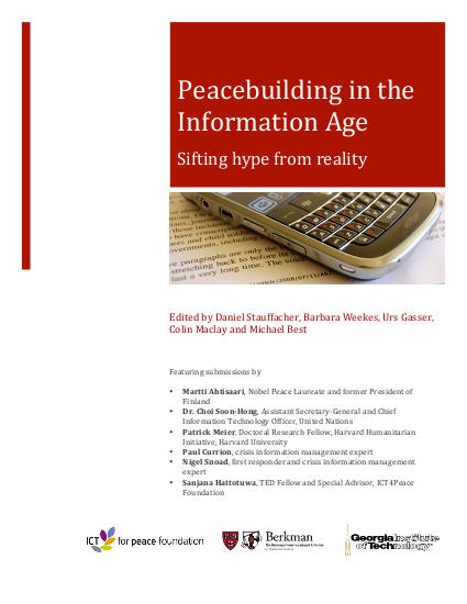 Peacebuilding in the information age sifting hype from reality png