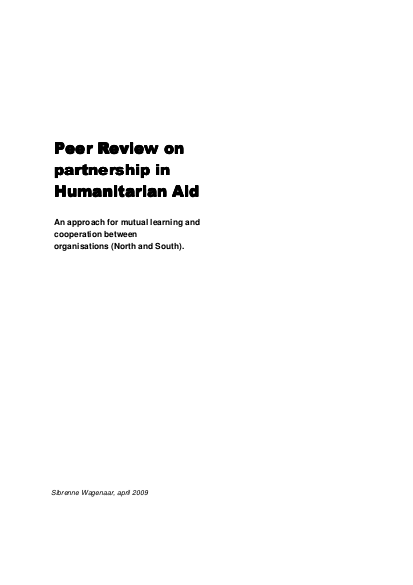 Peer review on partnership in humanitarian aid png