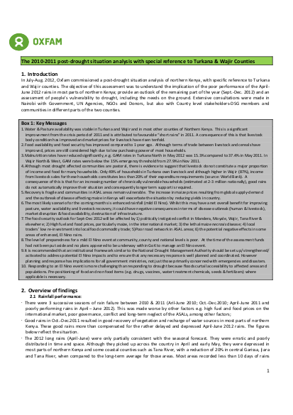 Post drought situation assessment in northern kenya summary final ver png