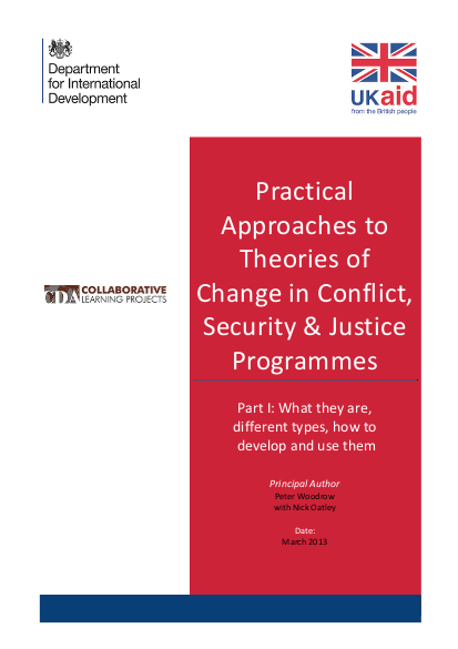 Practical approaches to theories of change in conflict security and justice programs part i png