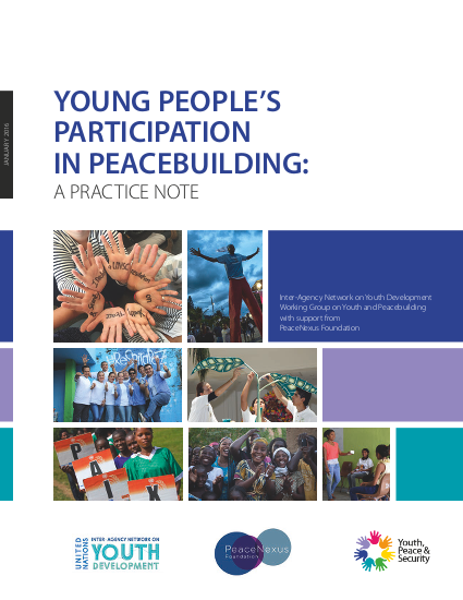 Practice note young peoples participation in peacebuilding png