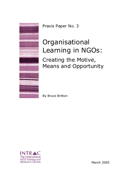 Praxis paper 3 organisational learning in ngos png