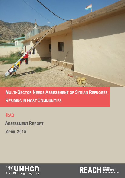 Reach irq msna of syrian refugees in host communities april2015 1 png