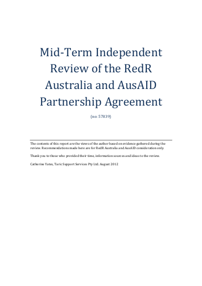 Redr australia mid term review report png