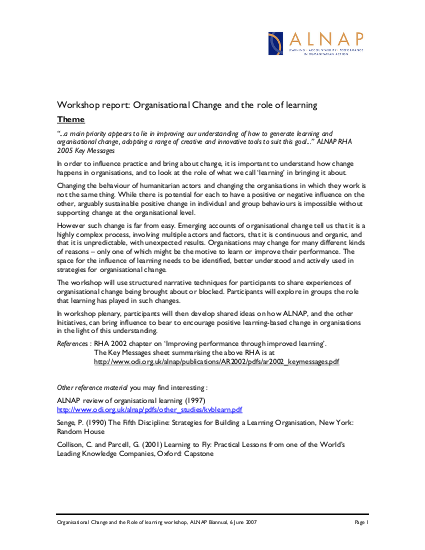 Report organizational change and the role of learning png