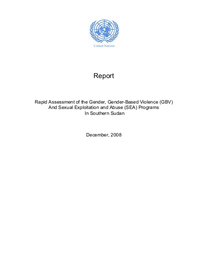 Reportrapidassessmentofthegendergbvandseaprogramsinsouthernsudan gencapsouthernsudan english png