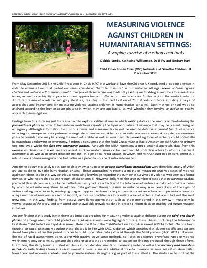 Research brief measuring violence against children in humanitarian settings final1 0 png