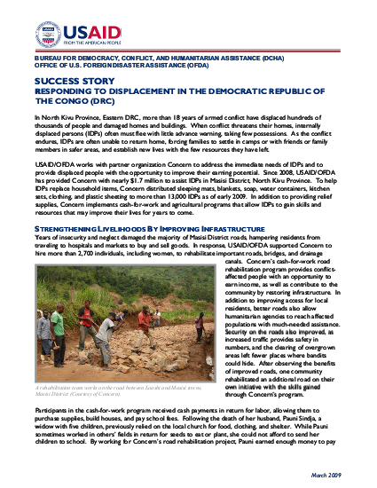 Responding to displacement in drc png