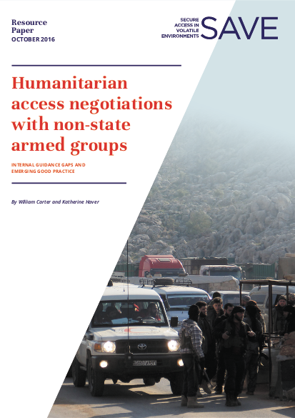 Save 2016 humanitarian access negotiations with non state armed groups png