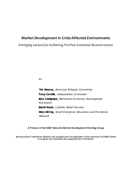 Seep%2C mkt devt in crisis affected environs%2C 2007 png