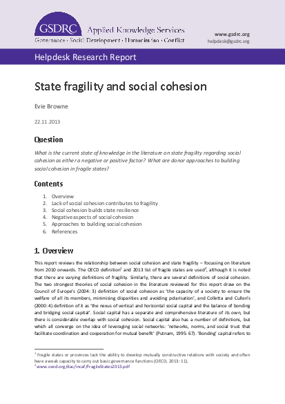 State fragility and social cohesion png