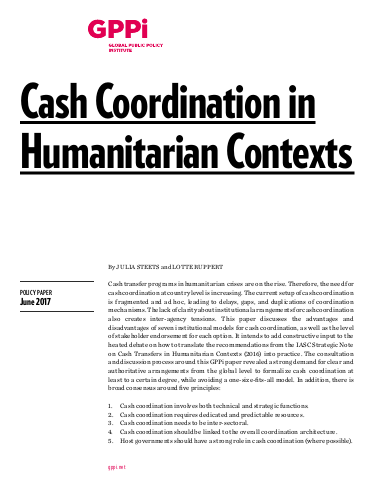 Steets ruppert 2017 cash coordination in humanitarian contexts png