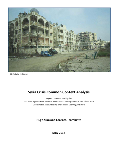 Syria crisis common context analysis june 2014 png