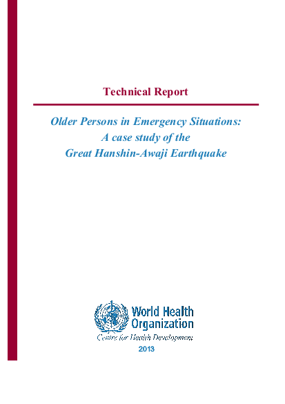 Older Persons in Emergency Situations: A case study of the Great ...