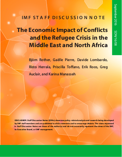 The economic impact of conflicts and the refugee crisis in the middle east and north africa png