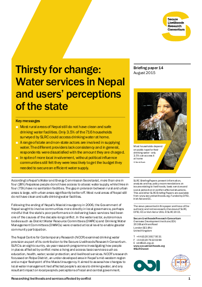 Thirsty for change water services in nepal and perceptions of the state png