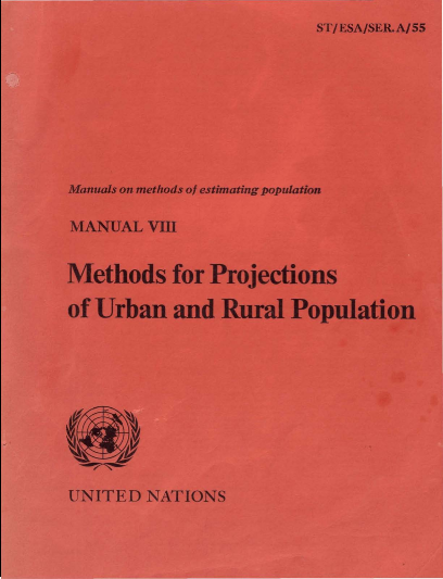 United nations %281974%29 manual viii methods for projections of urban and rural population png