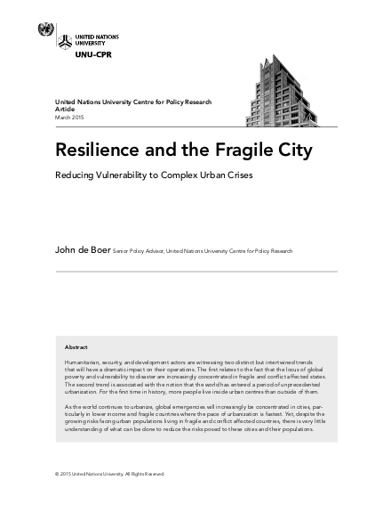 Unu cpr resilience and the fragile city png