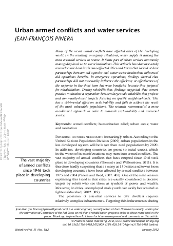 Urban armed conflicts and water services j f pinera jan 2 png