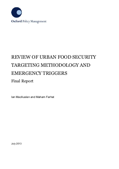 Urban food security targeting and triggers 2013 07 12 final png