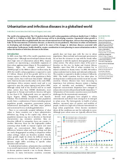 Urbanisation and infectious diseases in a globalised world png