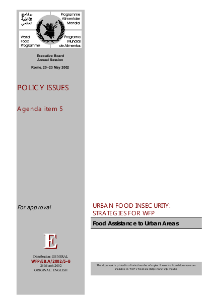 Wfp%2C 2002 urban food insecurity strategies for wfp food assistance to urban areas png