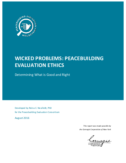 Wicked problems peacebuilding evaluation ethics png