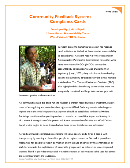 Wv sri lanka community complaints handling cards png